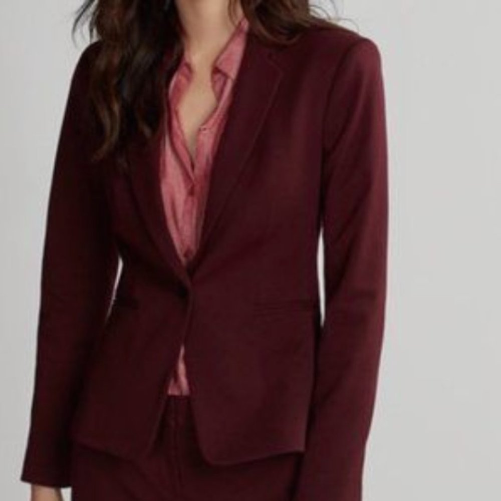 Express One Button Maroon Blazer